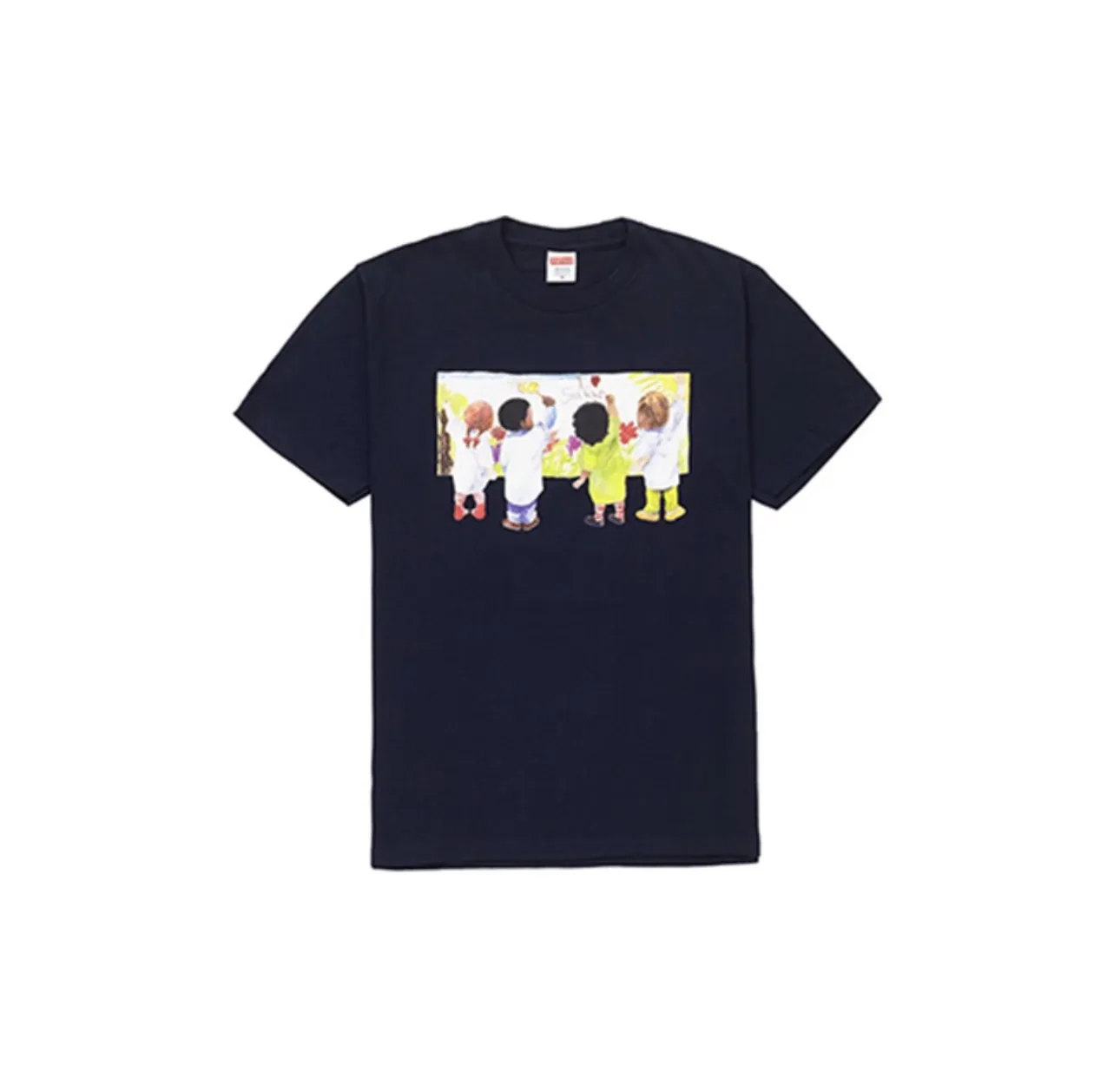#S90 P110💰 Supreme SS19 Kids Tee Back Children's graffiti round neck short-sleeved T-shirt, same style for men and women. Made of 260g combed cotton double yarn. From fabric to accessories, all three standards are complete and follow ZP. Imported Matsui company's slurry printing will never crack. The whole piece is made of three-needle five-thread technology. The neckline-shoulder seam-sleeve seam is double-lined, which looks more three-dimensional and textured. The same process as the original version, classic version Feel free to compare zp The whole piece adopts three-needle five-thread craftsmanship (neckline-shoulder seam-sleeve seam double thread, looks more three-dimensional and textured) and the same craftsmanship as the original original, classic version Color: black, white, gray, navy Size: S M L XL XXL