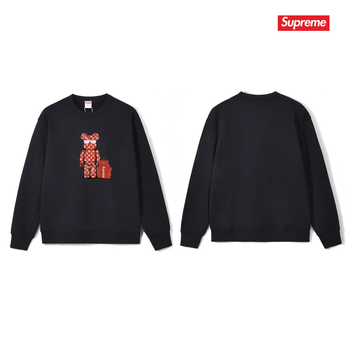 Style No. S1193 #terry p150💰 plus velvet 160💰 American fashion brand SUP letter bear print round neck sweatshirt Made of 400 grams of large terry (drop shoulder large version) fabric, soft texture and no pilling Imported environmentally friendly printing glue The pattern is bright and three-dimensional Quality💥Same style for men and women The upper body is trendy Color: black white gray Size: S M L XL XXL