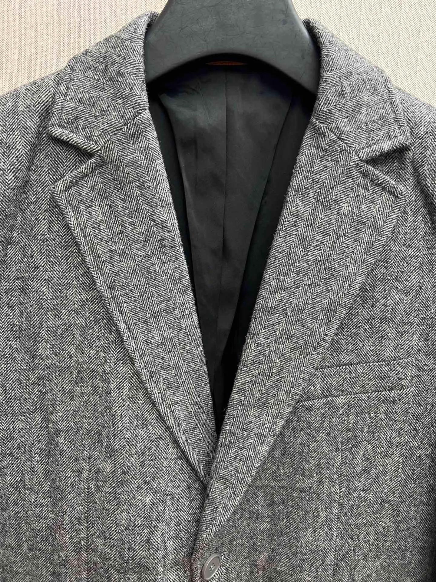 🅿️1140 Ermenegildo Zegna 25ss new autumn and winter men's small waist pocket design herringbone wool blend two-button business casual blazer Size: M.L.XL.XXL.XXXL.