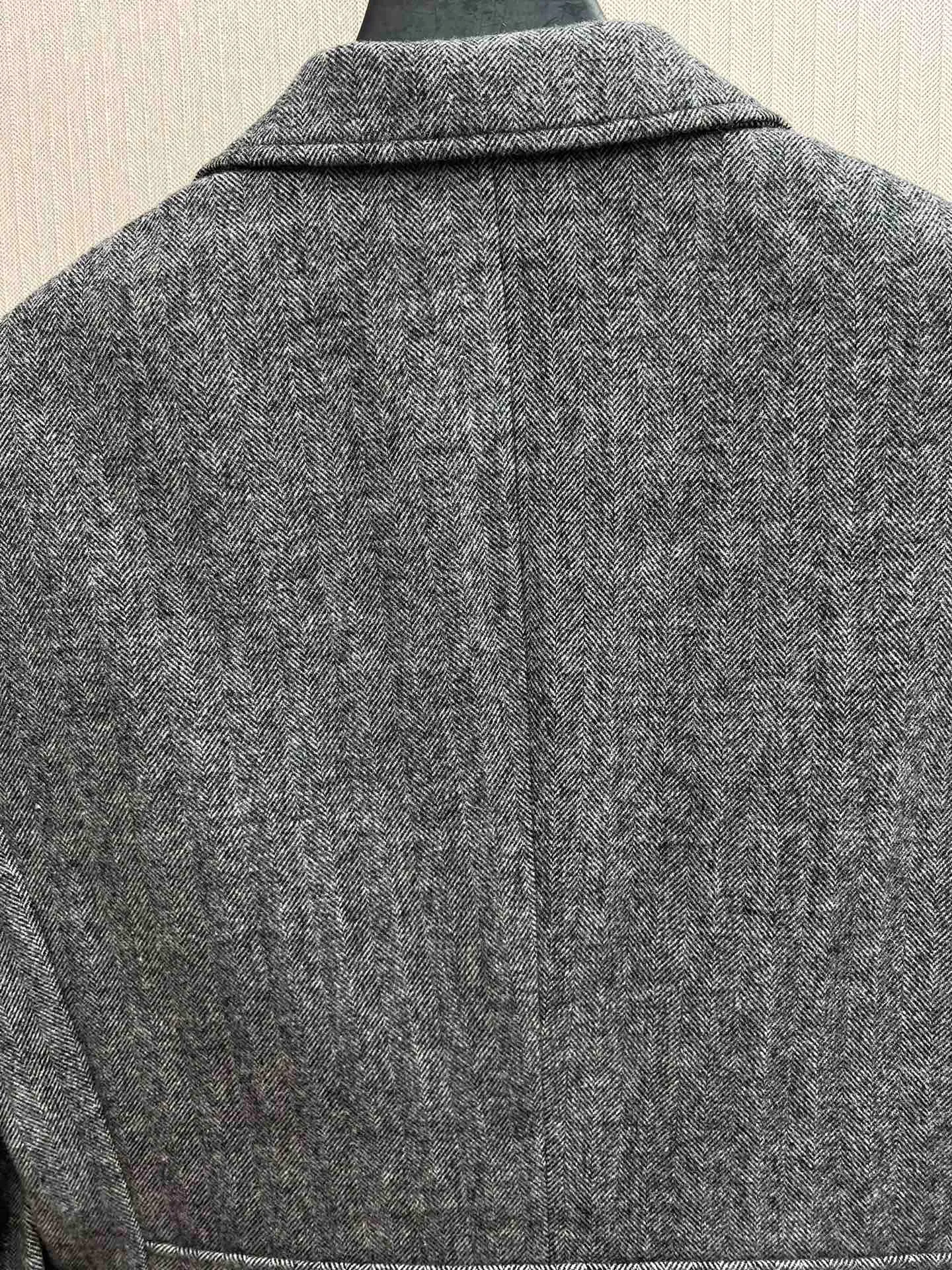 🅿️1140 Ermenegildo Zegna 25ss new autumn and winter men's small waist pocket design herringbone wool blend two-button business casual blazer Size: M.L.XL.XXL.XXXL.