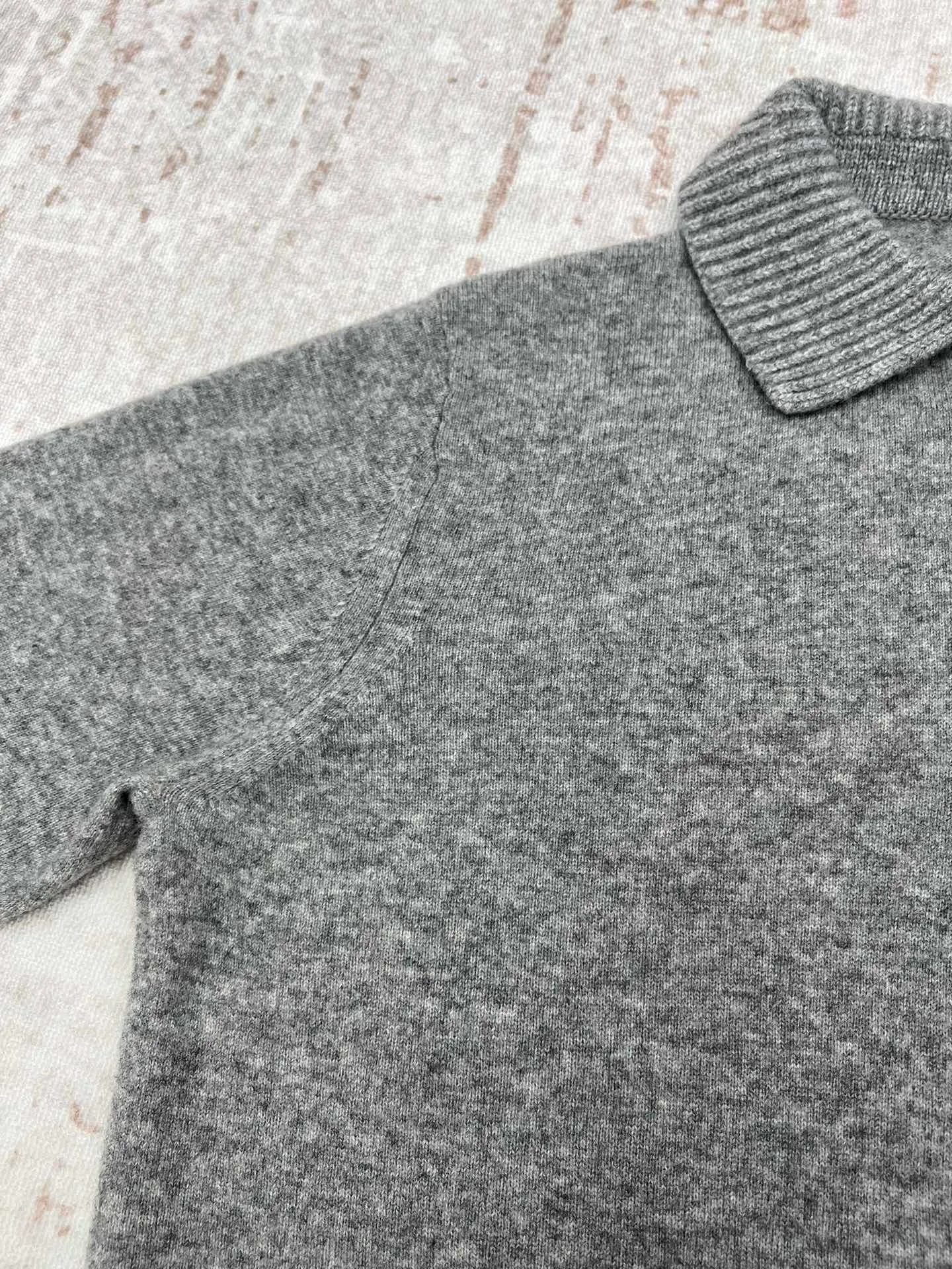 🅿️620 Zegna 25ss new solid color knitted POLO shirt gray high version code number: S.ML.XL.
