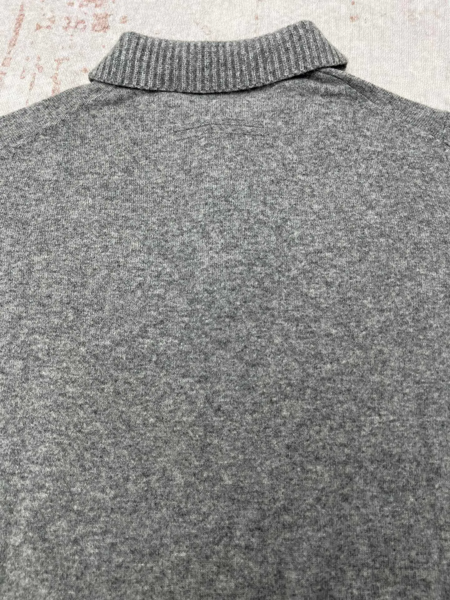 🅿️620 Zegna 25ss new solid color knitted POLO shirt gray high version code number: S.ML.XL.