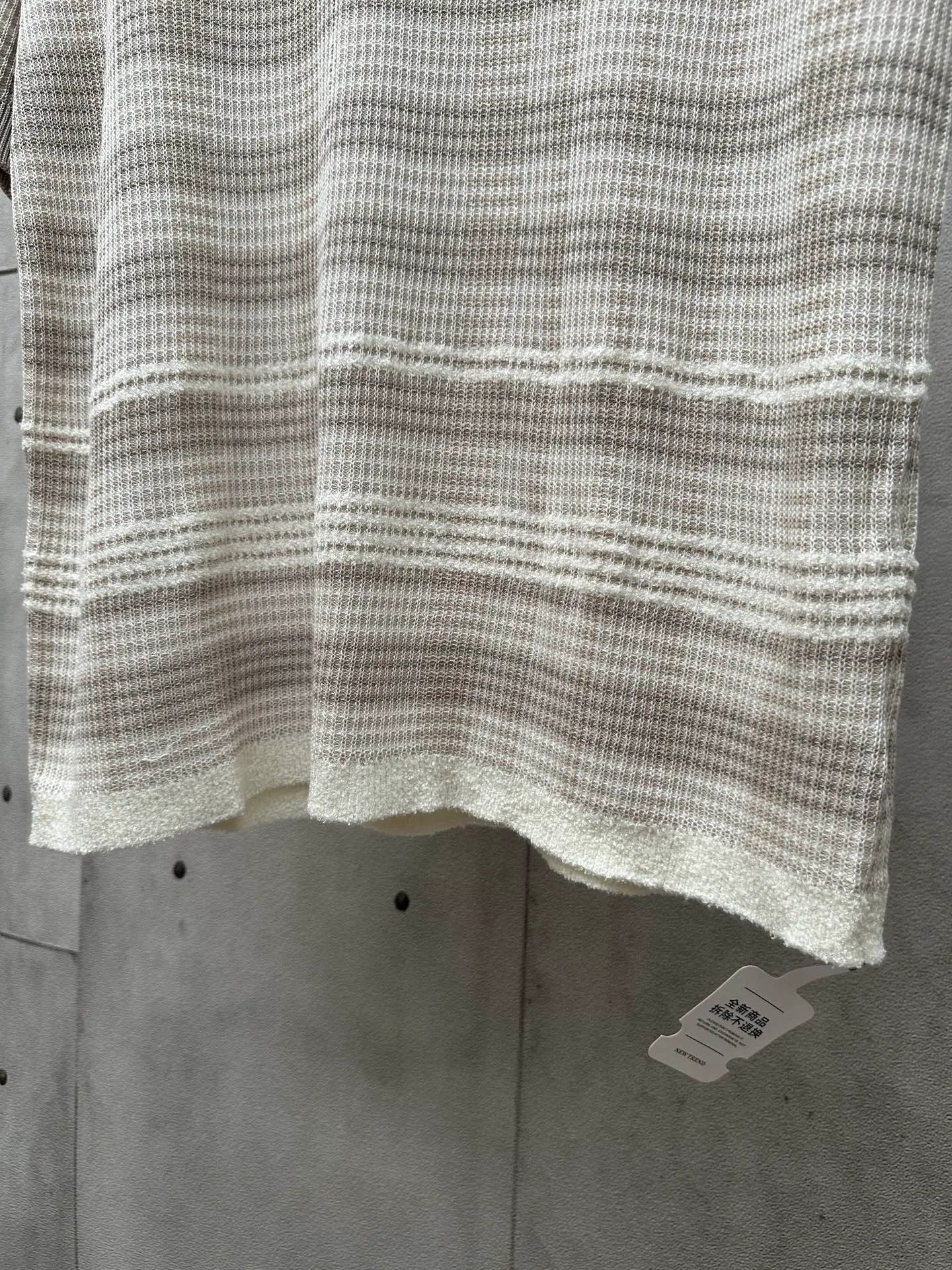 🅿️520 ZEGNA 25ss new white and gray striped knitted POLO shirt Size: S M L