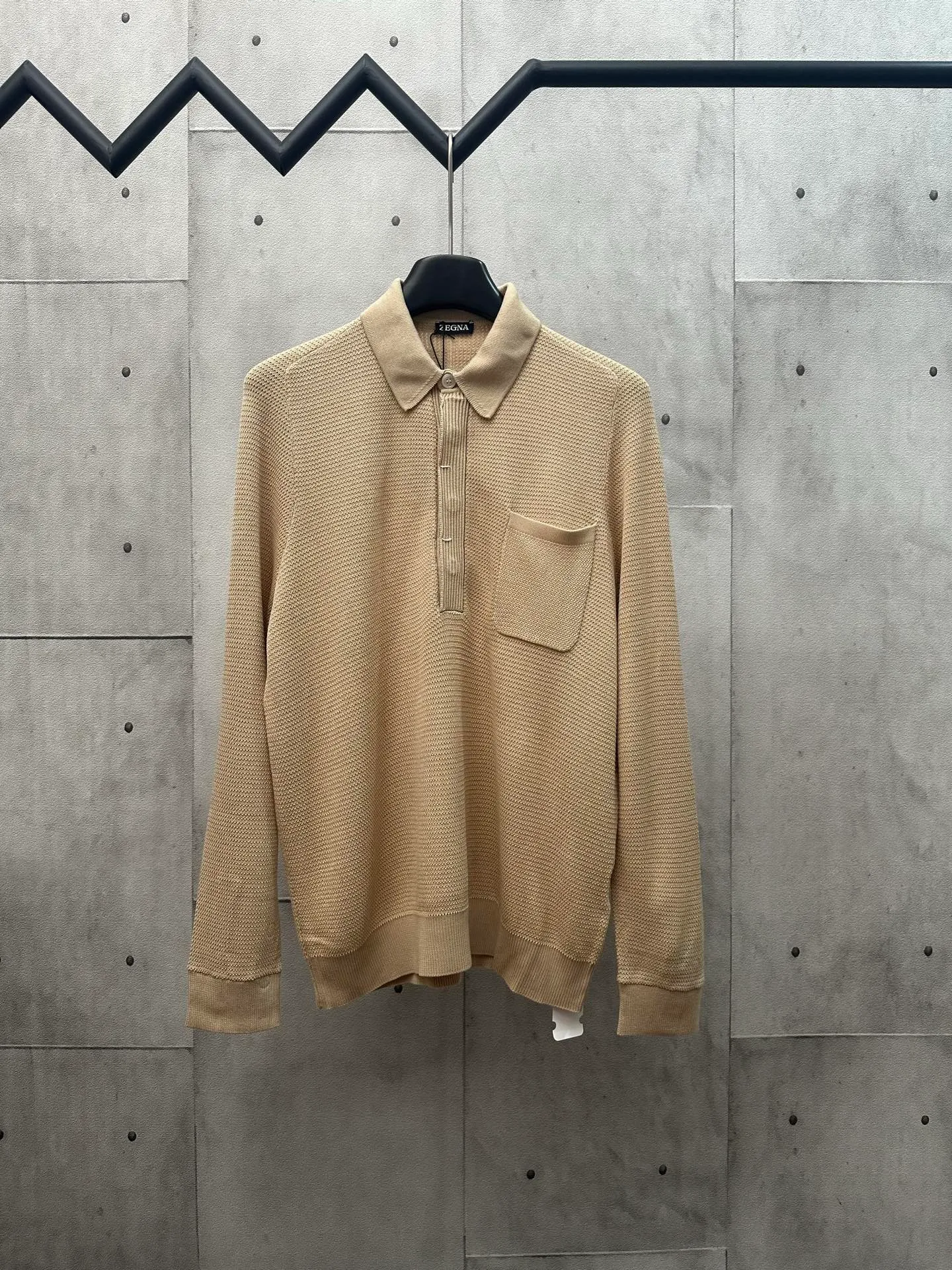 🅿️530 ZEGNA 25FW new silk cotton knitted POLO shirt Size: S M L