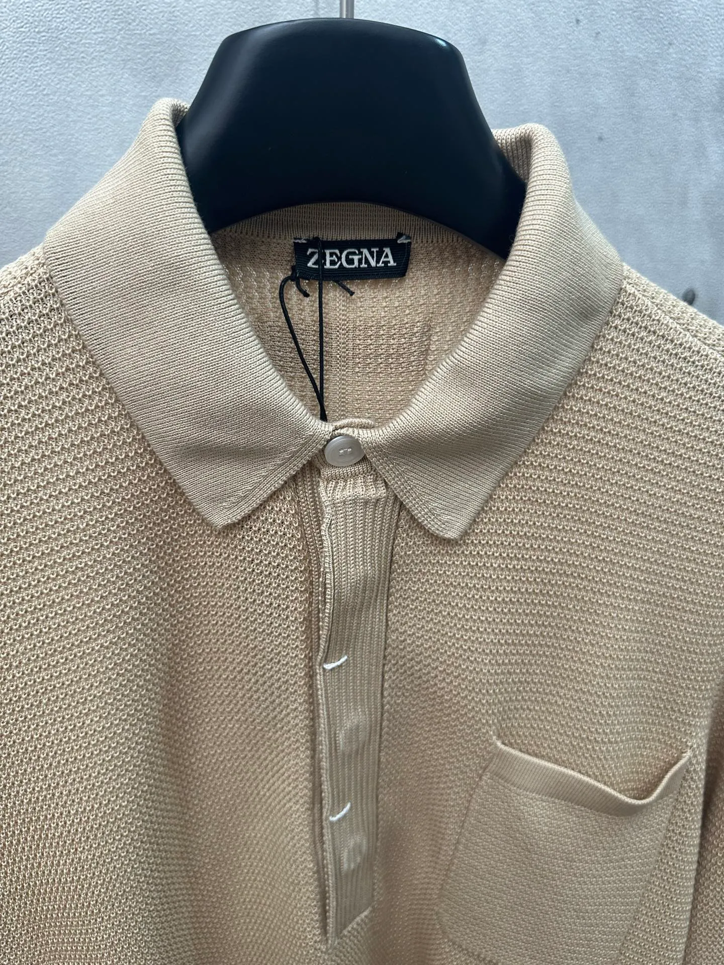🅿️530 ZEGNA 25FW new silk cotton knitted POLO shirt Size: S M L