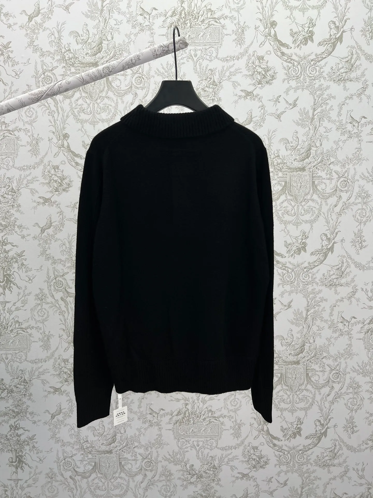 🅿️620 Zegna 25ss new solid color knitted POLO shirt black high version code number: S.ML.XL.