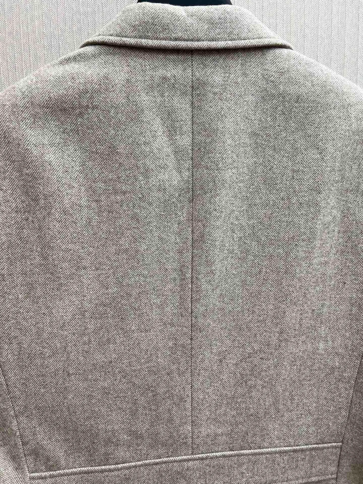 🅿️1140 Ermenegildo Zegna 25ss new autumn and winter men's small waist pocket design herringbone wool blend two-button business casual blazer Size: M.L.XL.XXL.XXXL.