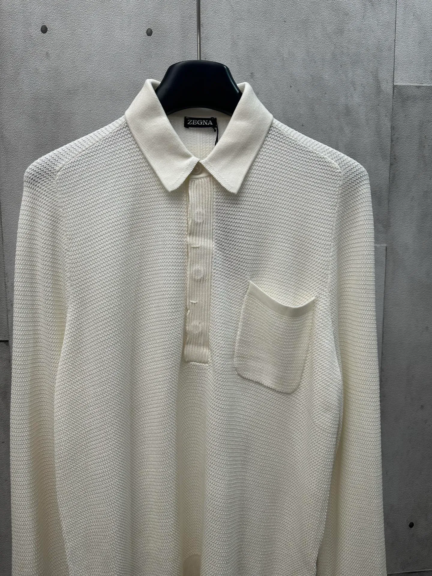 🅿️530 ZEGNA 25FW new silk cotton knitted POLO shirt Size: S M L