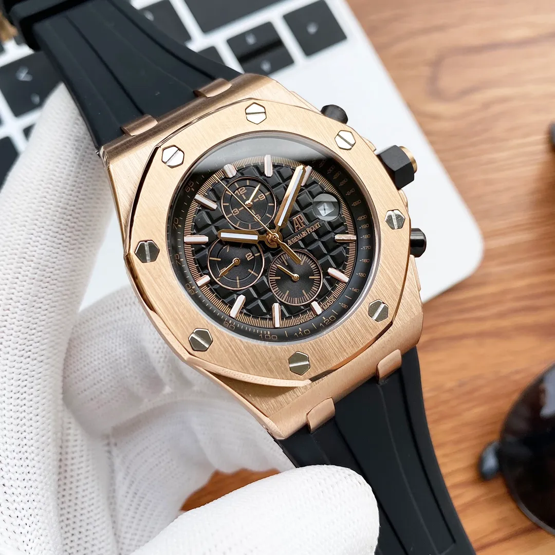 【High-end replica】💰1760! Audemars Piguet-AP Type: [Cool] Men's Watch Case: 316 stainless steel (high quality workmanship) Strap: Imported silicone strap/original buckle Movement: Advanced customized fully automatic mechanical movement (stable travel time) Material: Advanced reinforced coating mirror Size: Bezel diameter 43mm, thickness 14mm