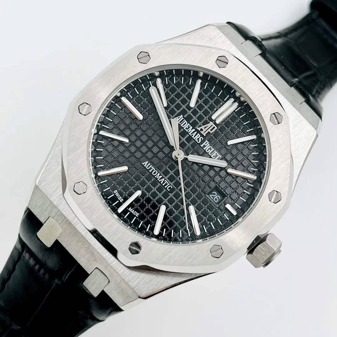 【High-end replica】💰1240! AUDEMARS PIGUET Royal Oak Series (Exquisite and Intelligent Work) Wrist Beauty Style Type Imported fully automatic mechanical movement 316l stainless steel case Wear-resistant sapphire glass mirror Imported cowhide strap with original buckle to fit the wrist Case size 41.9 mm in diameter and 12.1 mm in thickness Excellent and sophisticated Wisdom style Noble and generous Noble style