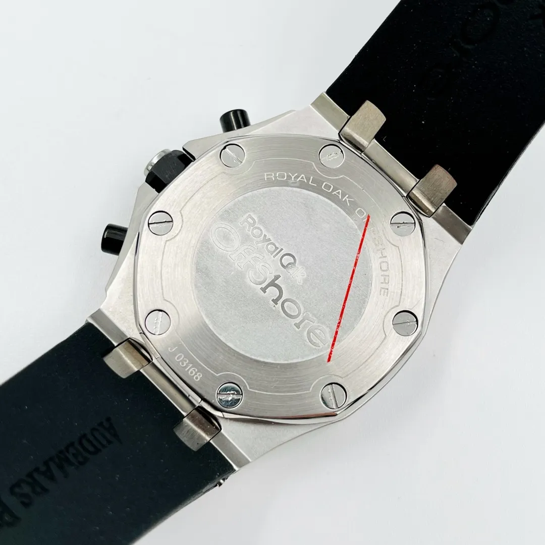 【Foreign trade import】💰1320! Audemars Piguet Royal Oak Offshore Series Mirrored Sapphire Glass Case Size 42.6mm Thickness 14.6mm Imported Rubber Strap with AP Original Buckle Equipped with a Replica Original Imported Chronograph Quartz Movement Octagonal Brushed Steel Case with Mesh Surface Watch House Model: 26470ST.OO.A101CR.01 Super high quality in the market Super A workmanship Cold domineering Different tough guy