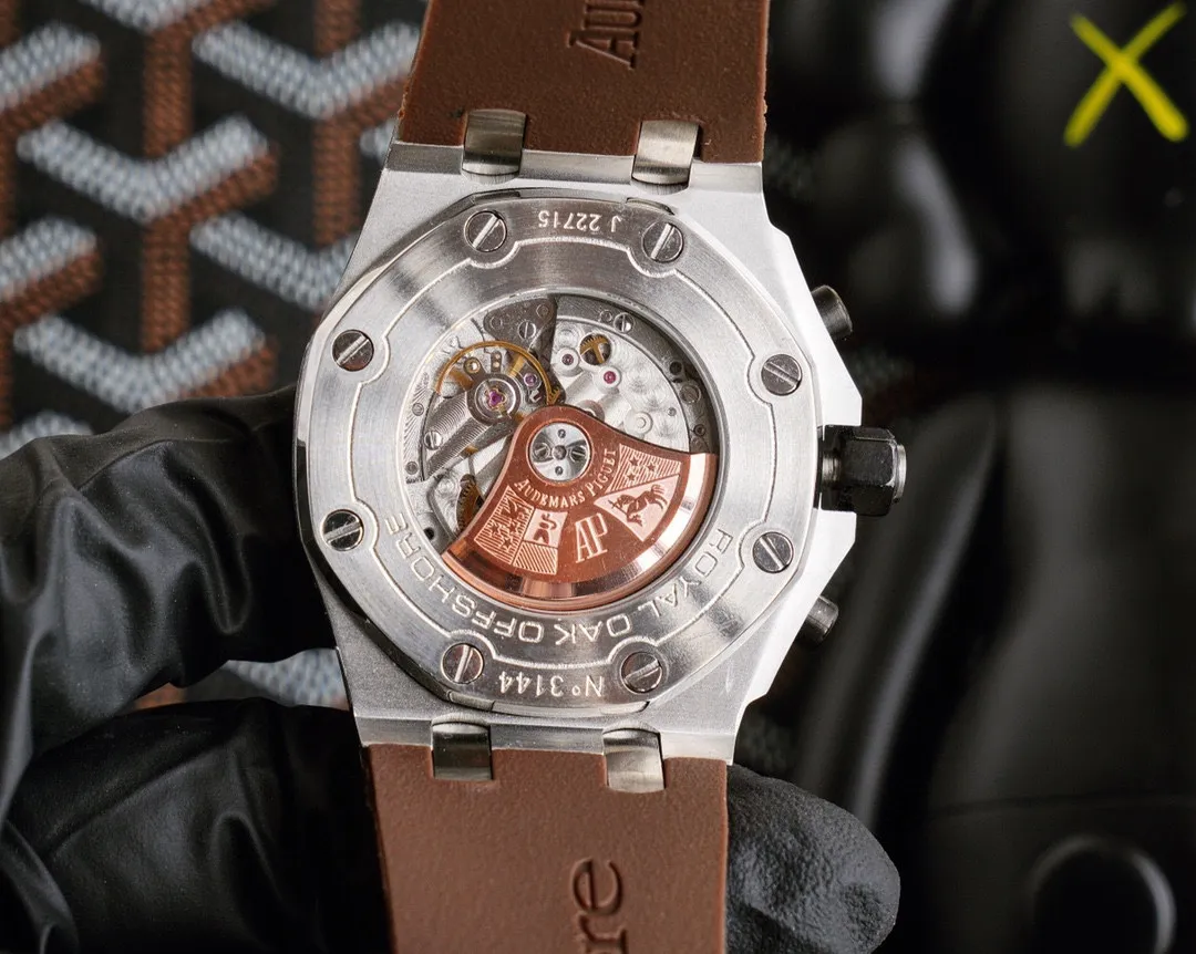【Customized all-in-one machine】💰1720! Audemars Piguet AP Royal Oak Offshore Series Wear-resistant and scratch-resistant sapphire mirror Size 45mm*14mm Italian imported rubber strap with AP original pin buckle Equipped with fully automatic imported 9015 all-in-one mechanical movement Octagonal brushed steel case with digital grid surface Cold, domineering, and a different tough guy