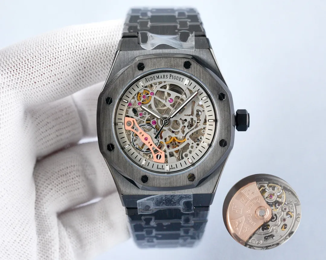 【Customized all-in-one machine】💰1640! Audemars Piguet-AP‼ ️Exquisite men's watch, with exciting hollow design, noble atmosphere, gentlemanly style, excellent quality, hot selling all over the city. It adopts fully automatic imported 9015 mechanical movement, top-grade 316 stainless steel case, and super mineral mirror. Top-quality products are constantly produced🔥