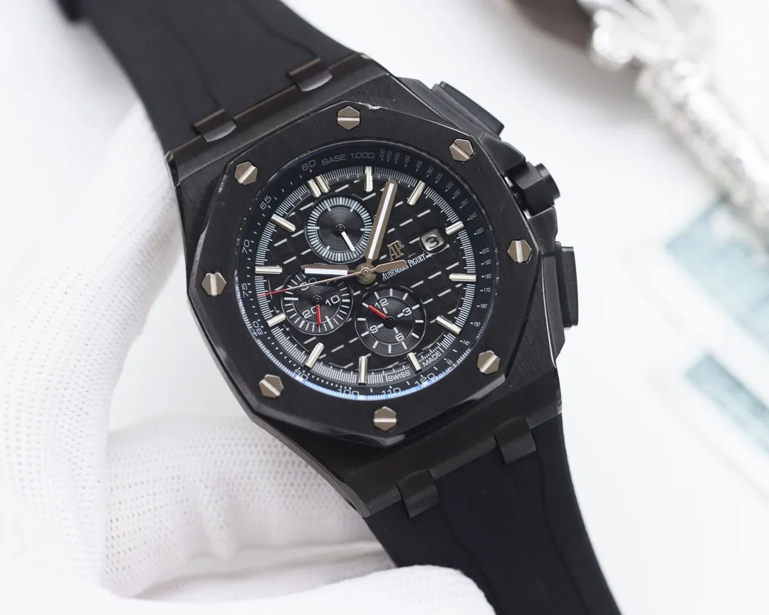 Audemars Piguet-AP🏅🏅 Type: Men's watch🎉🎉 Case: Top version 316 stainless steel L Strap: Natural rubber waterproof tape Movement: Fully automatic imported mechanical movement⚙️ Mirror: Sapphire mirror glass Size: 45mm in diameter, 13mm thick 🍷Exquisite inheritance of real effects, quality guaranteed! ‼ ️The elegant style instantly enhances the charm of men and is a symbol of taste and noble life!