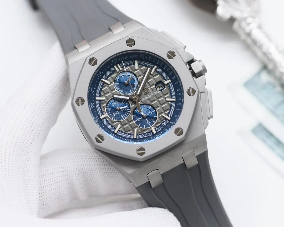 Audemars Piguet-AP🏅🏅 Type: Men's watch🎉🎉 Case: Top version 316 stainless steel L Strap: Natural rubber waterproof tape Movement: Fully automatic imported mechanical movement⚙️ Mirror: Sapphire mirror glass Size: 45mm in diameter, 13mm thick 🍷Exquisite inheritance of real effects, quality guaranteed! ‼ ️The elegant style instantly enhances the charm of men and is a symbol of taste and noble life!