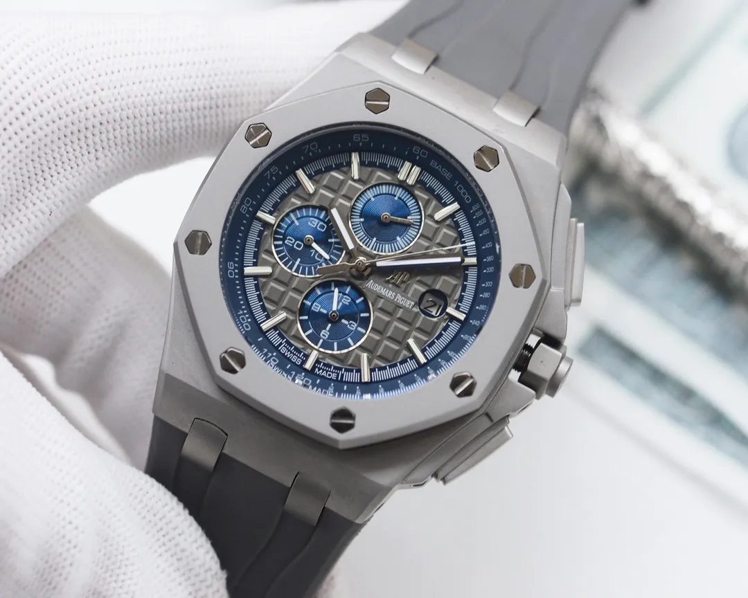 Audemars Piguet-AP🏅🏅 Type: Men's watch🎉🎉 Case: Top version 316 stainless steel L Strap: Natural rubber waterproof tape Movement: Fully automatic imported mechanical movement⚙️ Mirror: Sapphire mirror glass Size: 45mm in diameter, 13mm thick 🍷Exquisite inheritance of real effects, quality guaranteed! ‼ ️The elegant style instantly enhances the charm of men and is a symbol of taste and noble life!
