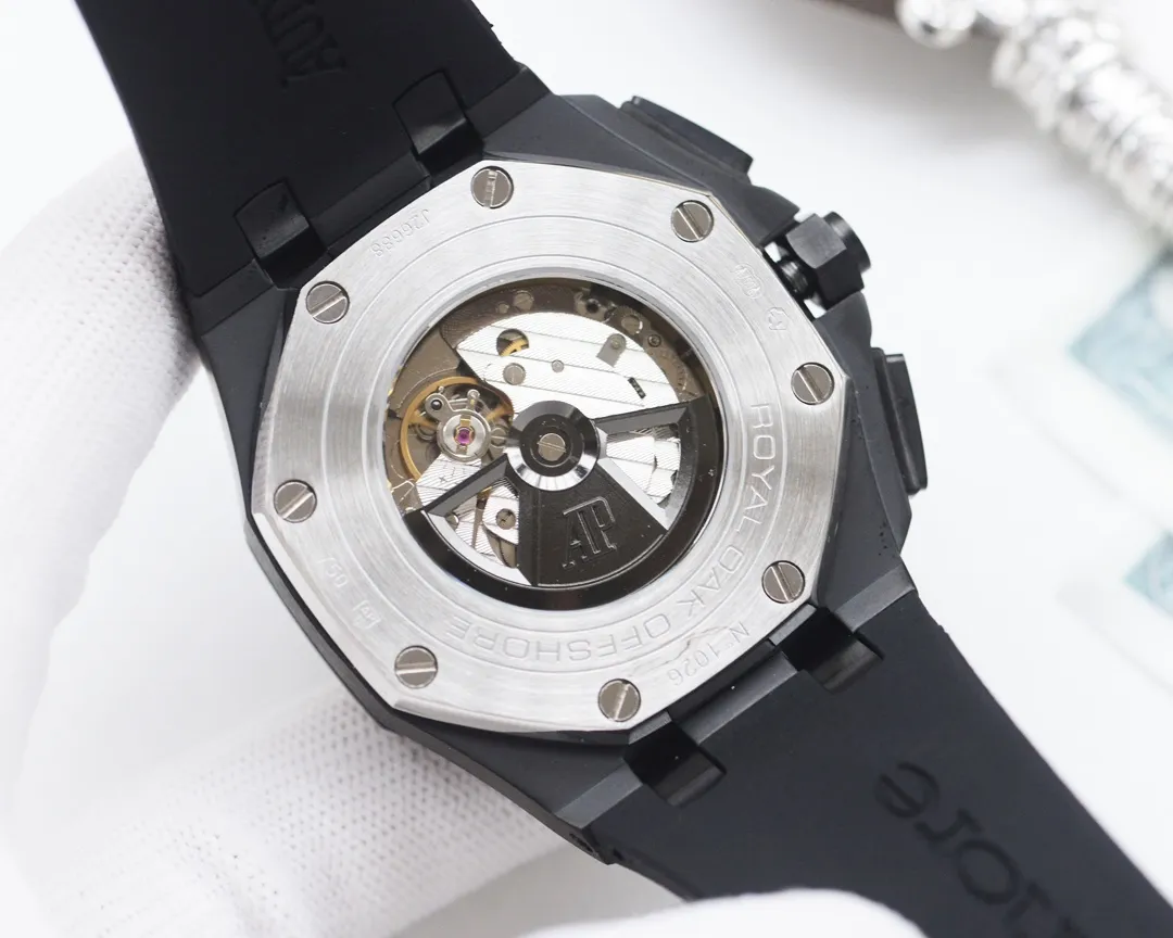 Audemars Piguet-AP🏅🏅 Type: Men's watch🎉🎉 Case: Top version 316 stainless steel L Strap: Natural rubber waterproof tape Movement: Fully automatic imported mechanical movement⚙️ Mirror: Sapphire mirror glass Size: 45mm in diameter, 13mm thick 🍷Exquisite inheritance of real effects, quality guaranteed! ‼ ️The elegant style instantly enhances the charm of men and is a symbol of taste and noble life!