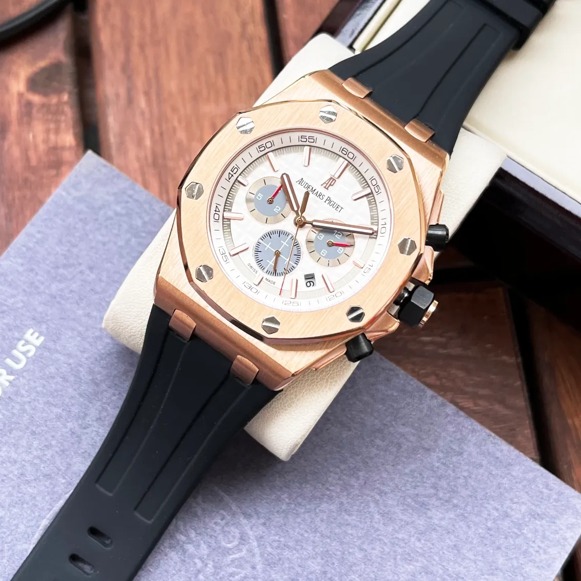 【Customized all-in-one machine】💰1920! Audemars Piguet-AP men's watch equipped with imported fully automatic 9015 all-in-one mechanical movement, sapphire mirror, 316L stainless steel case, imported rubber strap, fashionable and casual, noble and generous, size: diameter 44mm, thickness 15mm