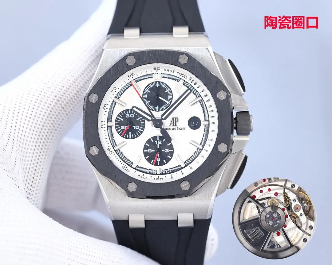 【Top Replica】💰7600! AP Audemars Piguet Royal Oak Offshore Limited Multi-Function Chronograph Mechanical Watch Size 44MM17MM [Ring] The ring is the same as the original one and adopts imported ceramic ring. [Head] The crown is made of hexagonal ceramic material, and the top is brushed and polished. [Movement] The movement is more domineering against the transparent back cover. The gray-black automatic rotor is very layered, coupled with the inlaid gems on the surface of the movement. 7750 modified 3126 fully automatic chronograph mechanical movement [Mirror] The mirror is made of imported sapphire glass [Case] It is made of imported 316 stainless steel case [Strap] It is equipped with imported fluorine rubber strap and original pin buckle. A must-have artifact for tough guys. After multiple processes of grinding and frosting, AP’s unique octagonal bezel finally expresses sharp and angular lines. Audemars Piguet’s entry-level watch is highly recommended🔥Top product Excellent products 🔥