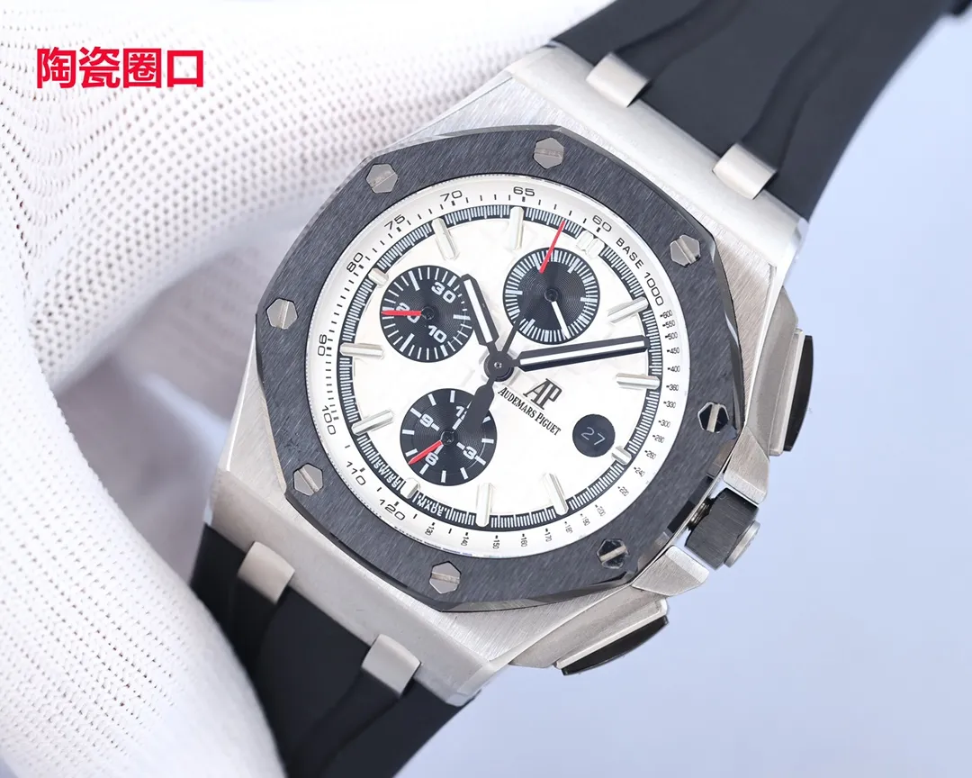 【Top Replica】💰7600! AP Audemars Piguet Royal Oak Offshore Limited Multi-Function Chronograph Mechanical Watch Size 44MM17MM [Ring] The ring is the same as the original one and adopts imported ceramic ring. [Head] The crown is made of hexagonal ceramic material, and the top is brushed and polished. [Movement] The movement is more domineering against the transparent back cover. The gray-black automatic rotor is very layered, coupled with the inlaid gems on the surface of the movement. 7750 modified 3126 fully automatic chronograph mechanical movement [Mirror] The mirror is made of imported sapphire glass [Case] It is made of imported 316 stainless steel case [Strap] It is equipped with imported fluorine rubber strap and original pin buckle. A must-have artifact for tough guys. After multiple processes of grinding and frosting, AP’s unique octagonal bezel finally expresses sharp and angular lines. Audemars Piguet’s entry-level watch is highly recommended🔥Top product Excellent products 🔥