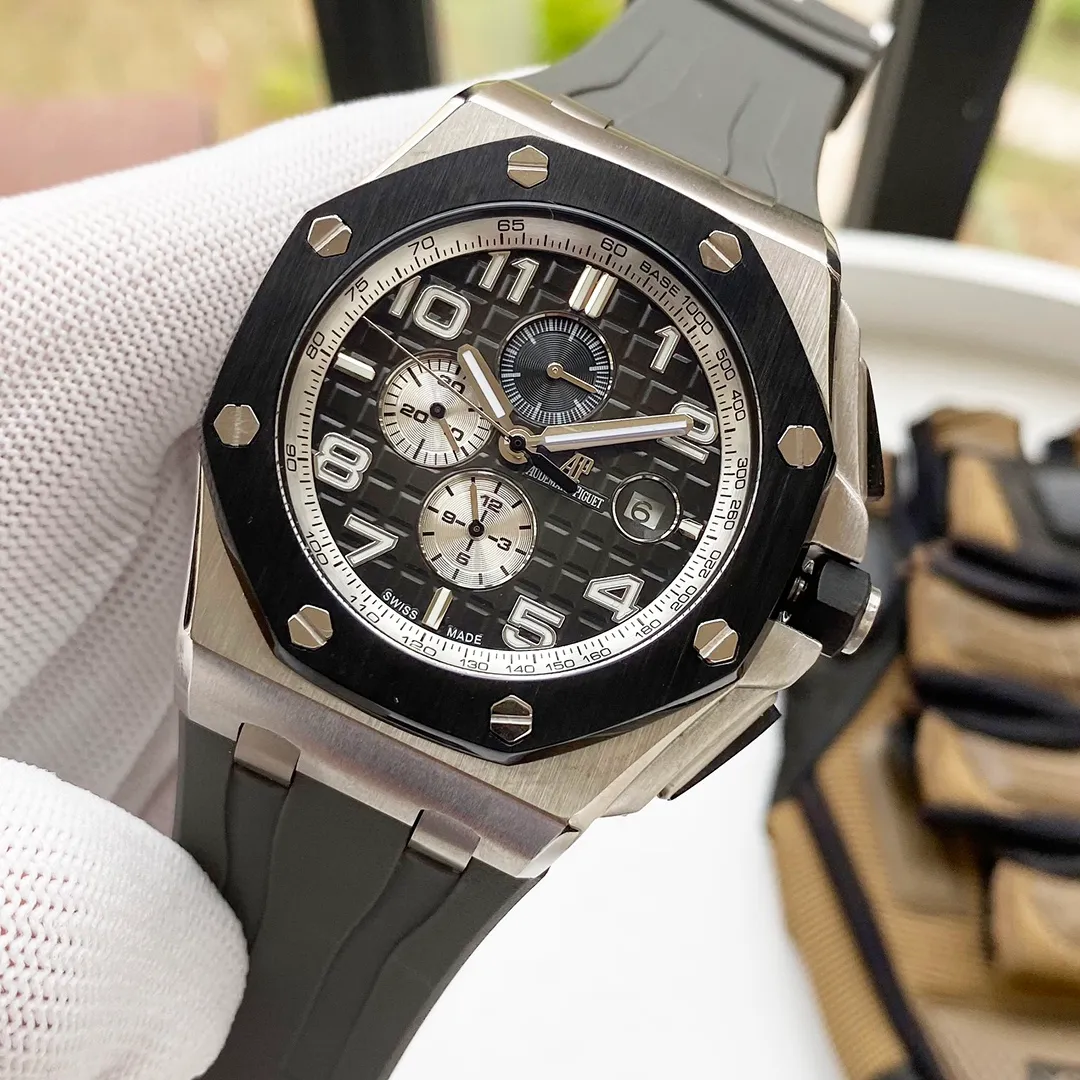 【High-end replica】💰1920! Audemars Piguet is consistent with the original, super high quality in the market) Audemars Piguet Royal Oak Offshore series, self-winding mechanical movement (upgraded from the original 3120 automatic hammer, closer to the original version), movement model: Swiss 2836 plywood movement, the new dial adopts smoked gradient effect, 316L stainless steel case, ultra-high hardness crystal glass mirror, 100 meters super waterproof (can be used for diving and swimming) 44mm diameter, 14.4mm thickness is the same as the original version, the dial has Audemars Piguet's exclusive "Méga" Tapisserie" super large plaid decoration, with a strong three-dimensional effect, upgraded super luminous function, the entire case is CNC processed, perfectly restoring the original structure, the strap is made of rubber, the softness is consistent with the original, showing the domineering nature of men⚠️Please look for the exclusive quality