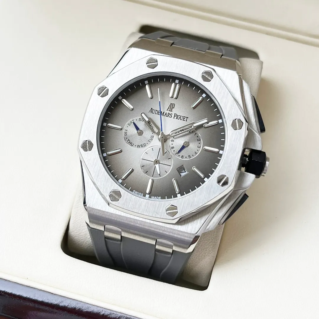 【Customized all-in-one machine】💰2100! Audemars Piguet-AP men's watch equipped with imported fully automatic 9015 all-in-one mechanical movement, sapphire mirror, 316L stainless steel case, imported rubber strap, fashionable and casual, noble and generous, size: diameter 44mm, thickness 15mm