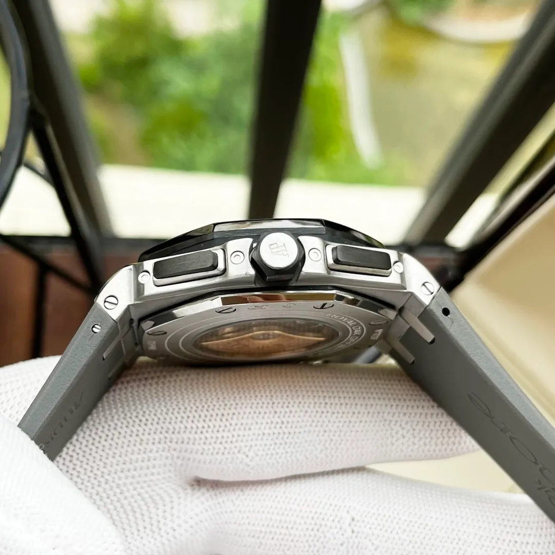 【Customized all-in-one machine】💰2100! Audemars Piguet-AP men's watch equipped with imported fully automatic 9015 all-in-one mechanical movement, sapphire mirror, 316L stainless steel case, imported rubber strap, fashionable and casual, noble and generous, size: diameter 44mm, thickness 15mm