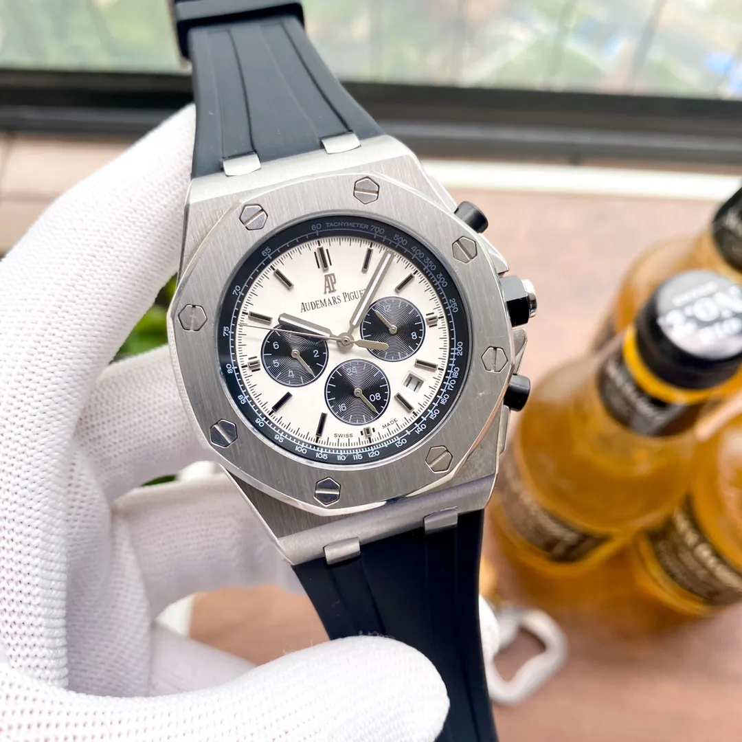 【High-end replica】💰1720! Audemars Piguet ‼ ️Royal Oak Offshore Series Anti-glare treated mineral glass Size 42mm*14mm, waterproof tape with AP original pin buckle Equipped with a replica of the original 3126 rotor Movement model: Imported Swiss 2836 fully automatic mechanical movement Octagonal brushed steel case with mesh surface The dial has Audemars Piguet's exclusive "Méga Tapisserie" super large plaid decoration, which has a strong three-dimensional effect, upgraded super luminous function, and is waterproof to a depth of 100 meters Super high quality in the market, superb workmanship, cold and domineering, a different kind of tough guy🔥Highly recommended🔥
