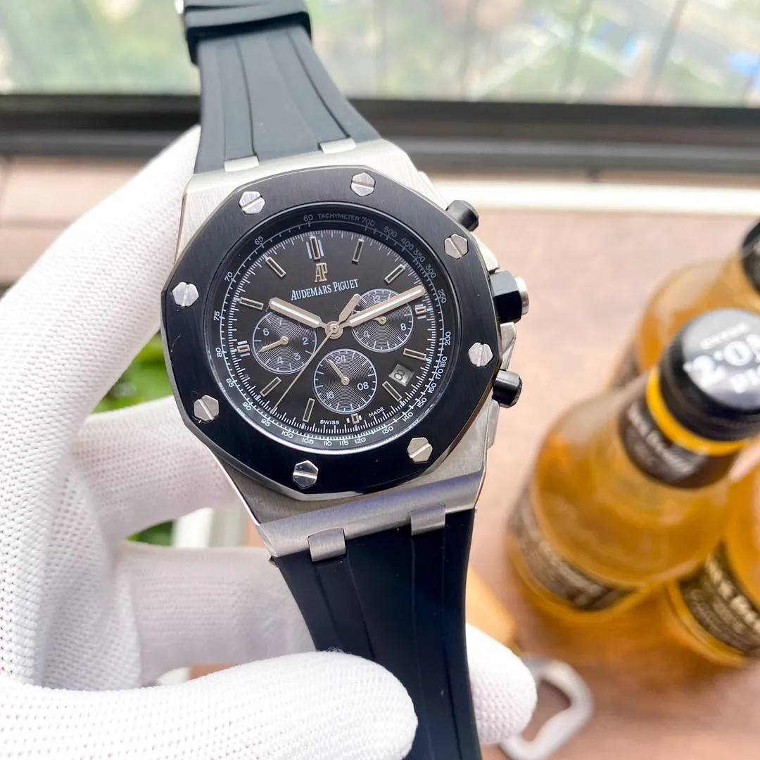 【High-end replica】💰1720! Audemars Piguet ‼ ️Royal Oak Offshore Series Anti-glare treated mineral glass Size 42mm*14mm, waterproof tape with AP original pin buckle Equipped with a replica of the original 3126 rotor Movement model: Imported Swiss 2836 fully automatic mechanical movement Octagonal brushed steel case with mesh surface The dial has Audemars Piguet's exclusive "Méga Tapisserie" super large plaid decoration, which has a strong three-dimensional effect, upgraded super luminous function, and is waterproof to a depth of 100 meters Super high quality in the market, superb workmanship, cold and domineering, a different kind of tough guy🔥Highly recommended🔥
