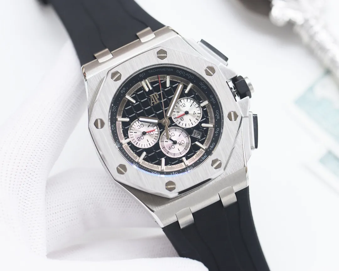 Audemars Piguet-AP🏅🏅 Type: Men's watch🎉🎉 Case: Top version 316 stainless steel L Strap: Natural rubber waterproof tape Movement: Fully automatic imported mechanical movement⚙️ Mirror: Sapphire mirror glass Size: 45mm in diameter, 13mm thick 🍷Exquisite inheritance of real effects, quality guaranteed! ‼ ️The elegant style instantly enhances the charm of men and is a symbol of taste and noble life!