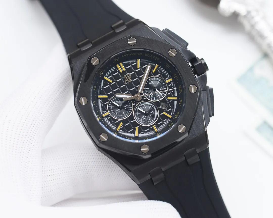 Audemars Piguet-AP🏅🏅 Type: Men's watch🎉🎉 Case: Top version 316 stainless steel L Strap: Natural rubber waterproof tape Movement: Fully automatic imported mechanical movement⚙️ Mirror: Sapphire mirror glass Size: 45mm in diameter, 13mm thick 🍷Exquisite inheritance of real effects, quality guaranteed! ‼ ️The elegant style instantly enhances the charm of men and is a symbol of taste and noble life!