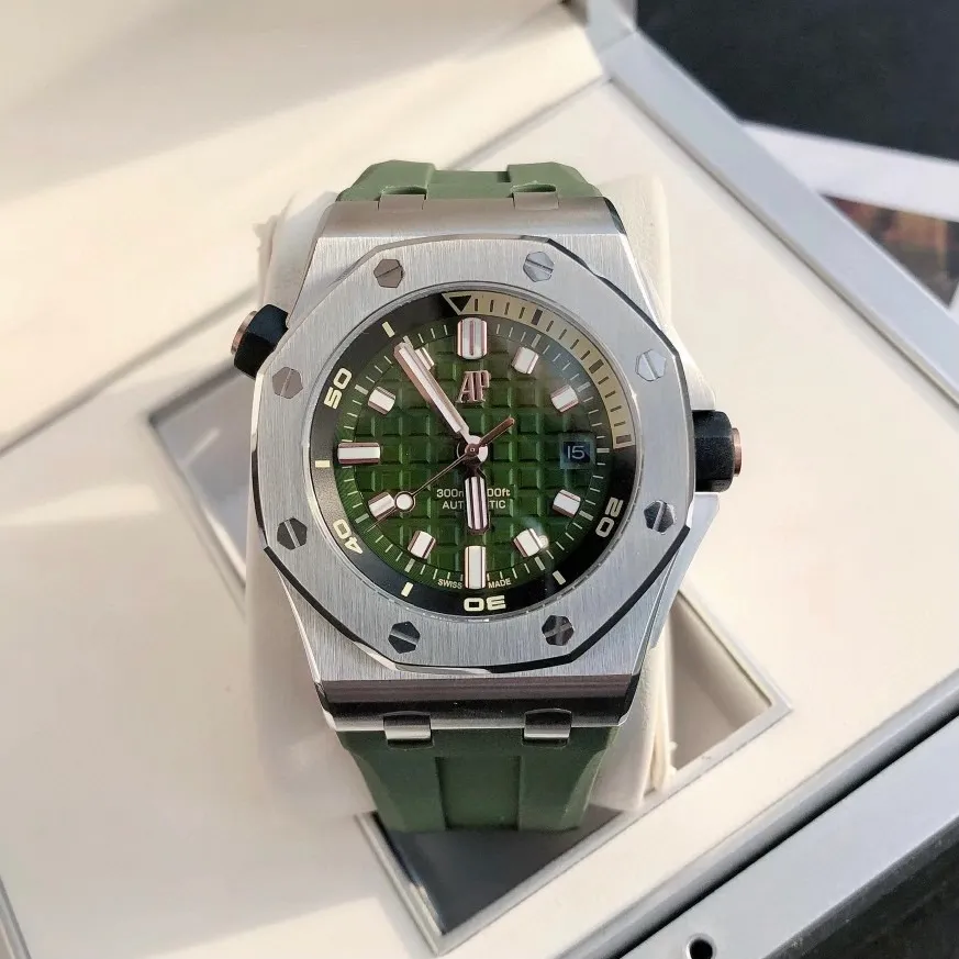 【High-end replica】💰1160! 【Customized all-in-one machine】💰1720! 2022 heavy new product [color] AP Audemars Piguet Royal Oak Offshore men's sports watch, with the same quality standards as always, equipped with sapphire glass, new Citizen movement, deep waterproof, inner shadow circle adjustable rotating chronograph function, perfectly synchronized with original details! [Movement] Still adhering to high cost performance, it uses the brand new original Citizen 9015 automatic mechanical movement imported from Japan with zero repair, and corrects the original movement top. [Case] The case is made of 316 stainless steel, white and flawless, with clear and smooth lines. The octagonal ring mouth is equipped with eight screws and the bezel is dazzling. The size is 42mm/12mm. [Literal] The color is bright under the sun and the contrast is sharp. The scales are filled with exclusive luminous light, which absorbs light quickly and has strong durability. [Bracelet] A rubber strap imported from a large manufacturer with an original large pin buckle ⚠️Please look for the exclusive quality