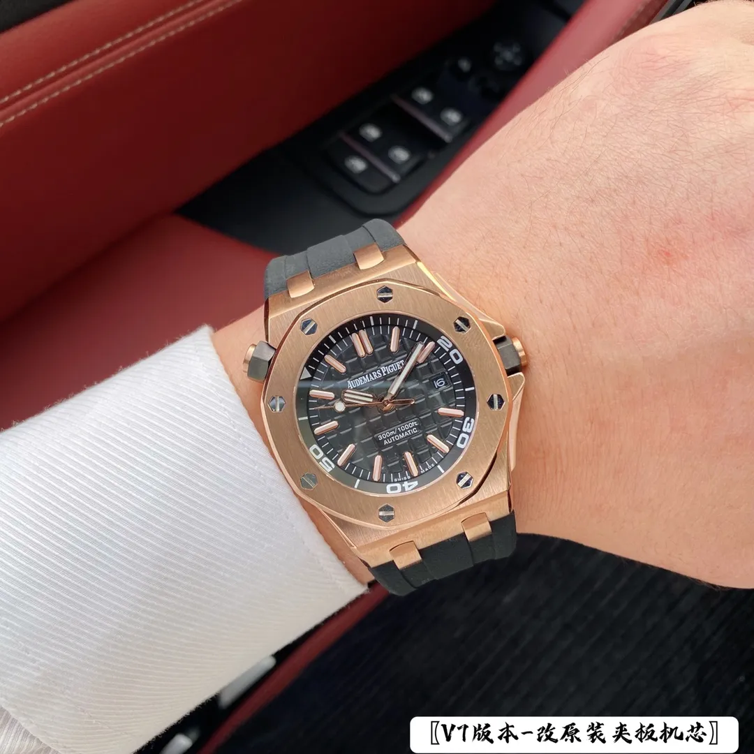 【High-end replica】💰1720! Audemars Piguet's "Royal Oak Offshore" 15703 series finally expresses A.P's unique octagonal bezel with sharp angular lines. It is equipped with the original consistent Cal.3120 movement with stable performance. The dial size is 42mm. It is 300 meters super waterproof and swimmable. The 316 stainless steel case has a built-in adjustable rotating inner bezel and super luminous light. You can keep track of time even in dark environments. The comfortable and soft natural rubber strap makes the watch full of sporty style! This Audemars Piguet must be a good choice for you🔥Top product with constant quality🔥