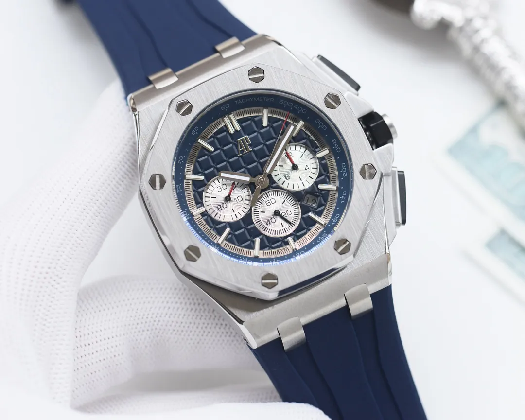 Audemars Piguet-AP🏅🏅 Type: Men's watch🎉🎉 Case: Top version 316 stainless steel L Strap: Natural rubber waterproof tape Movement: Fully automatic imported mechanical movement⚙️ Mirror: Sapphire mirror glass Size: 45mm in diameter, 13mm thick 🍷Exquisite inheritance of real effects, quality guaranteed! ‼ ️The elegant style instantly enhances the charm of men and is a symbol of taste and noble life!