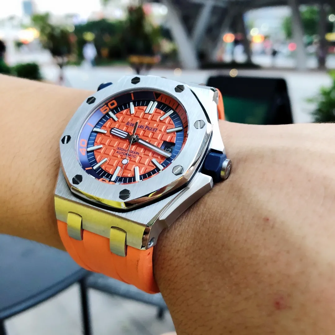 【High-end replica】💰1160! Audemars Piguet. 15710ST.OO.A002CA.01 Royal Oak Offshore Men's Mechanical Watch, size 42MM14MM, equipped with replica original Cal.3⃣1⃣2⃣0⃣ fully automatic mechanical movement, anti-glare treated sapphire💎 crystal glass, imported 316 stainless steel Ao case, equipped with imported rubber strap (original pin buckle) Friendly version, super high quality, superb workmanship, not a common product in the market, a must-have artifact for tough guys. After multiple processes of polishing and frosting, the unique octagonal bezel finally expresses sharp and angular lines. Audemars Piguet’s entry-level watch is highly recommended! ! ! It took a long time to present the most exquisite watch to all watch lovers!
