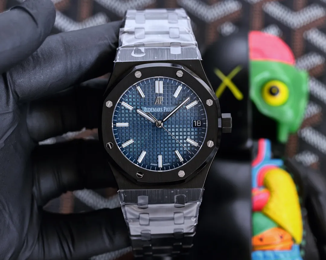 【High-end replica】💰1240! 【Top Replica】💰3440! Audemars Piguet Royal Oak series equipped with original imported ultra-thin 9015 automatic movement, stainless steel strap, original folding clasp, sapphire mirror, one year of technical improvement, fully automatic mechanical watch, size 41mm*10mm