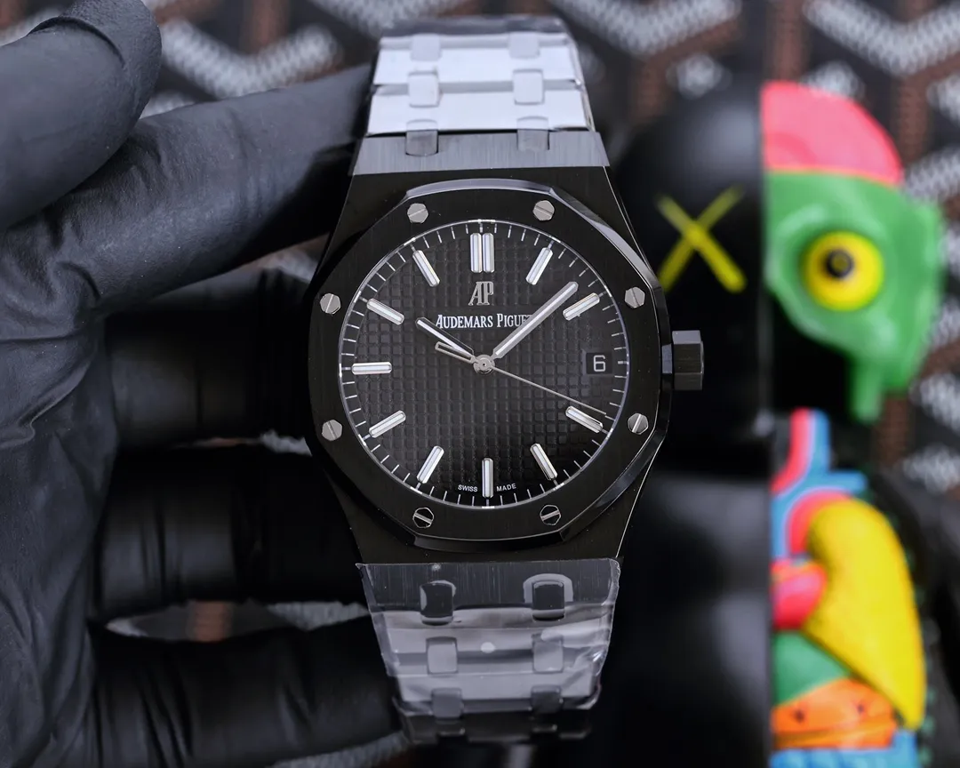 【High-end replica】💰1240! 【Top Replica】💰3440! Audemars Piguet Royal Oak series equipped with original imported ultra-thin 9015 automatic movement, stainless steel strap, original folding clasp, sapphire mirror, one year of technical improvement, fully automatic mechanical watch, size 41mm*10mm