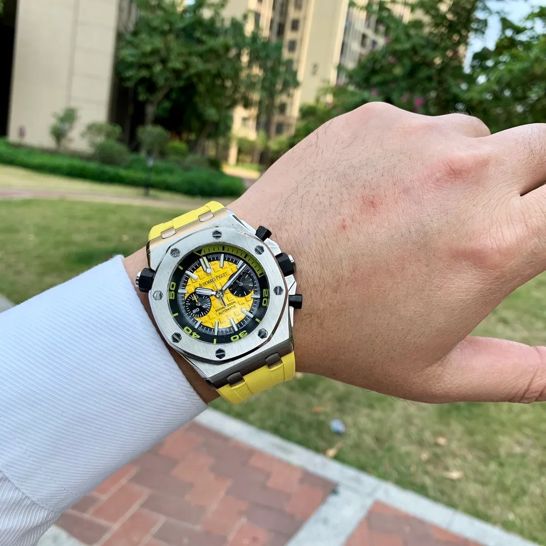 【High-end replica】💰1240! Audemars Piguet-AP Royal Oak ‼ ️Five-hand multi-function men's quartz watch, high-end sapphire mirror, fully automatic imported multi-function chronograph and running seconds quartz movement, stable travel time with zero time difference ⌚️Equipped with top-grade 316L stainless steel case, original natural rubber strap, with original buckle, size 43mm🔥Top quality products continue to be produced🔥