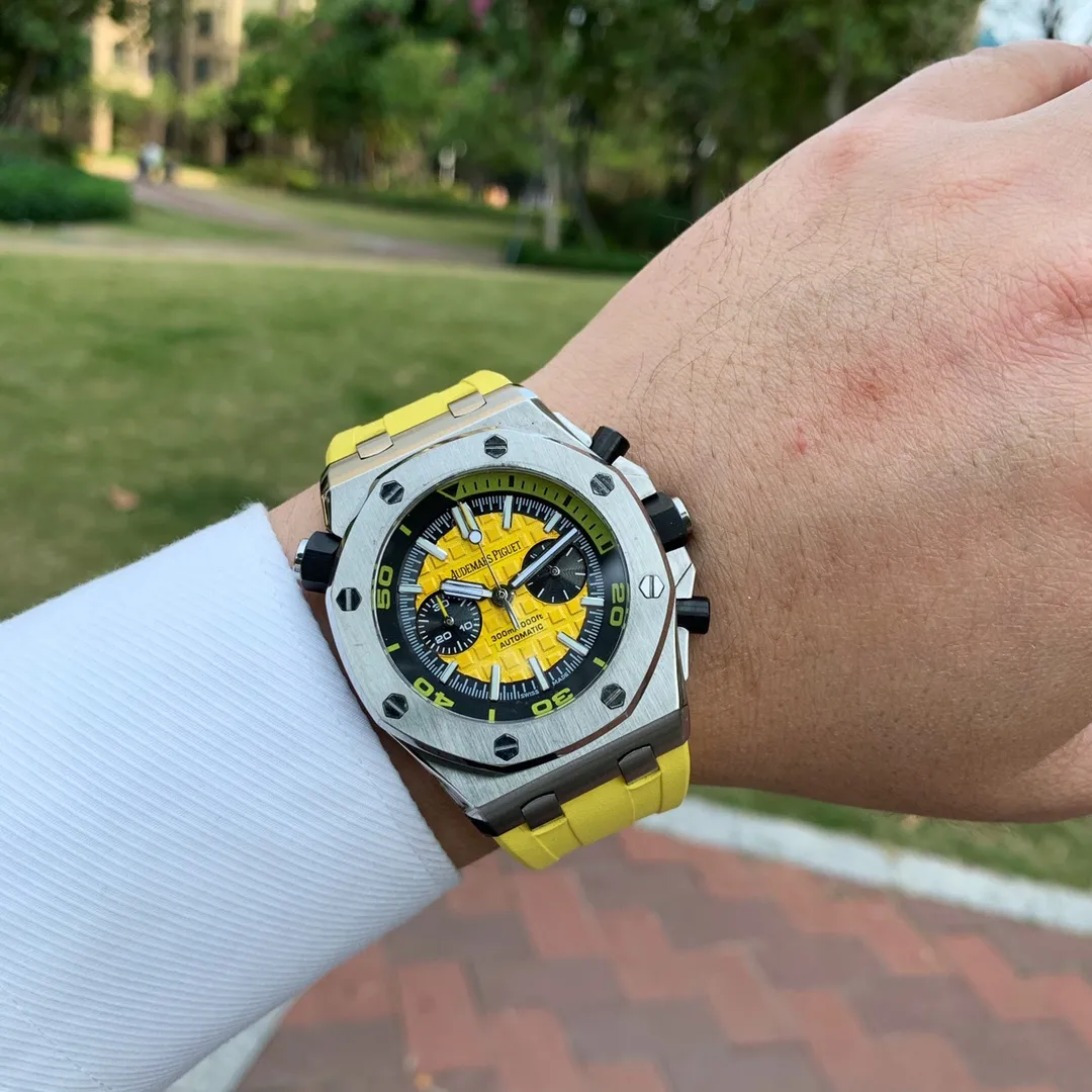 【High-end replica】💰1240! Audemars Piguet-AP Royal Oak ‼ ️Five-hand multi-function men's quartz watch, high-end sapphire mirror, fully automatic imported multi-function chronograph and running seconds quartz movement, stable travel time with zero time difference ⌚️Equipped with top-grade 316L stainless steel case, original natural rubber strap, with original buckle, size 43mm🔥Top quality products continue to be produced🔥
