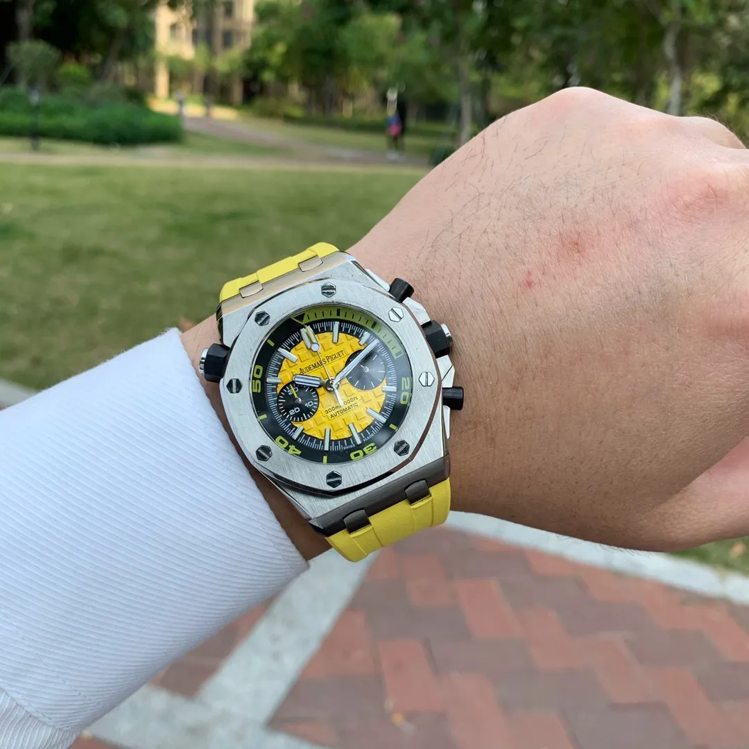 【High-end replica】💰1240! Audemars Piguet-AP Royal Oak ‼ ️Five-hand multi-function men's quartz watch, high-end sapphire mirror, fully automatic imported multi-function chronograph and running seconds quartz movement, stable travel time with zero time difference ⌚️Equipped with top-grade 316L stainless steel case, original natural rubber strap, with original buckle, size 43mm🔥Top quality products continue to be produced🔥