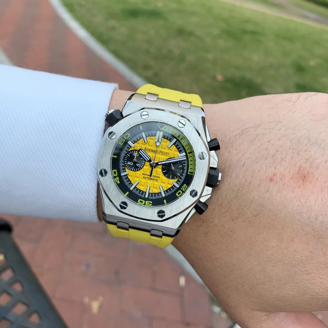 【High-end replica】💰1240! Audemars Piguet-AP Royal Oak ‼ ️Five-hand multi-function men's quartz watch, high-end sapphire mirror, fully automatic imported multi-function chronograph and running seconds quartz movement, stable travel time with zero time difference ⌚️Equipped with top-grade 316L stainless steel case, original natural rubber strap, with original buckle, size 43mm🔥Top quality products continue to be produced🔥