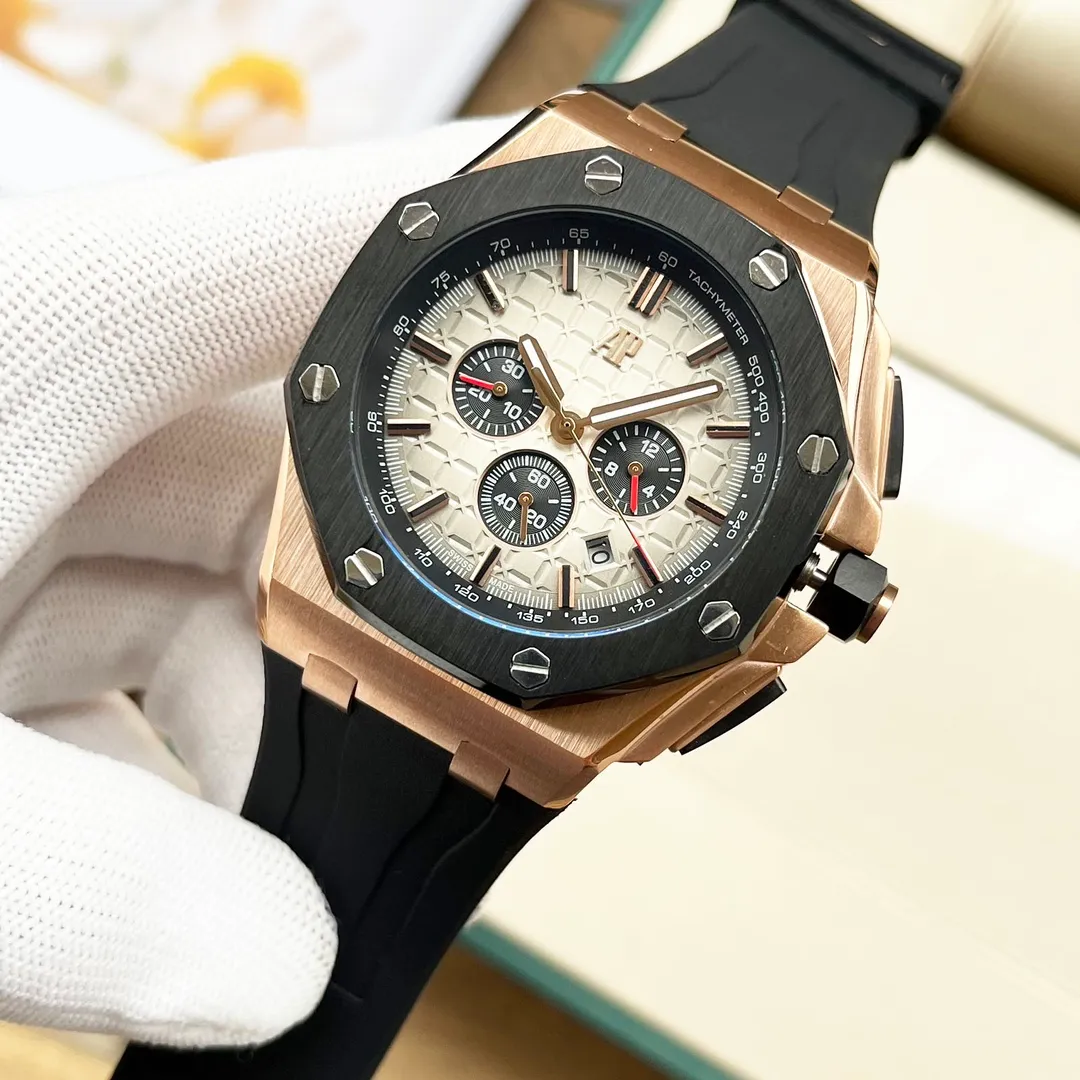 【Customized all-in-one machine】💰1920! Audemars Piguet upgraded version offshore chronograph 26420! Officially synchronized, the most cost-effective version of Audemars Piguet on the market is consistent with the original, with super high quality on the market) Audemars Piguet Royal Oak Offshore series, self-winding mechanical movement (upgraded from the original 4401 automatic hammer, closer to the original version), 316L stainless steel case, anti-glare crystal glass mirror, 100-meter super waterproof (can be used for diving and swimming) 43mm diameter, 14.4mm thickness consistent with the original version, the dial has Audemars Piguet's exclusive "Méga" Tapisserie" super large plaid decoration, with a strong three-dimensional effect, upgraded super luminous function, the entire case is CNC processed, perfectly restoring the original structure, the strap is made of rubber, the softness is consistent with the original, showing the domineering nature of men🔥Produced by AD, the best products are constantly coming🔥