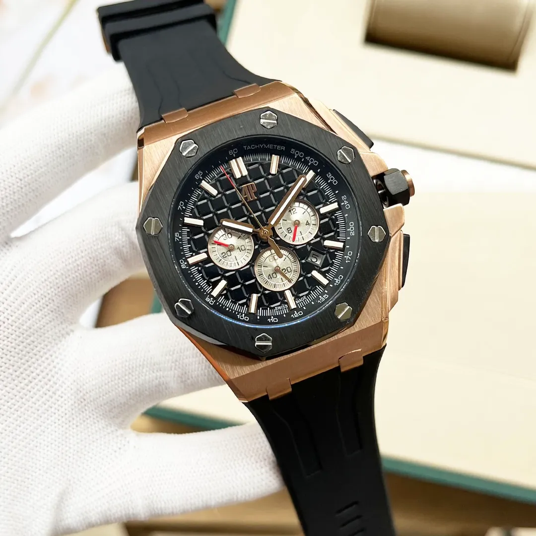【Customized all-in-one machine】💰1920! Audemars Piguet upgraded version offshore chronograph 26420! Officially synchronized, the most cost-effective version of Audemars Piguet on the market is consistent with the original, with super high quality on the market) Audemars Piguet Royal Oak Offshore series, self-winding mechanical movement (upgraded from the original 4401 automatic hammer, closer to the original version), 316L stainless steel case, anti-glare crystal glass mirror, 100-meter super waterproof (can be used for diving and swimming) 43mm diameter, 14.4mm thickness consistent with the original version, the dial has Audemars Piguet's exclusive "Méga" Tapisserie" super large plaid decoration, with a strong three-dimensional effect, upgraded super luminous function, the entire case is CNC processed, perfectly restoring the original structure, the strap is made of rubber, the softness is consistent with the original, showing the domineering nature of men🔥Produced by AD, the best products are constantly coming🔥