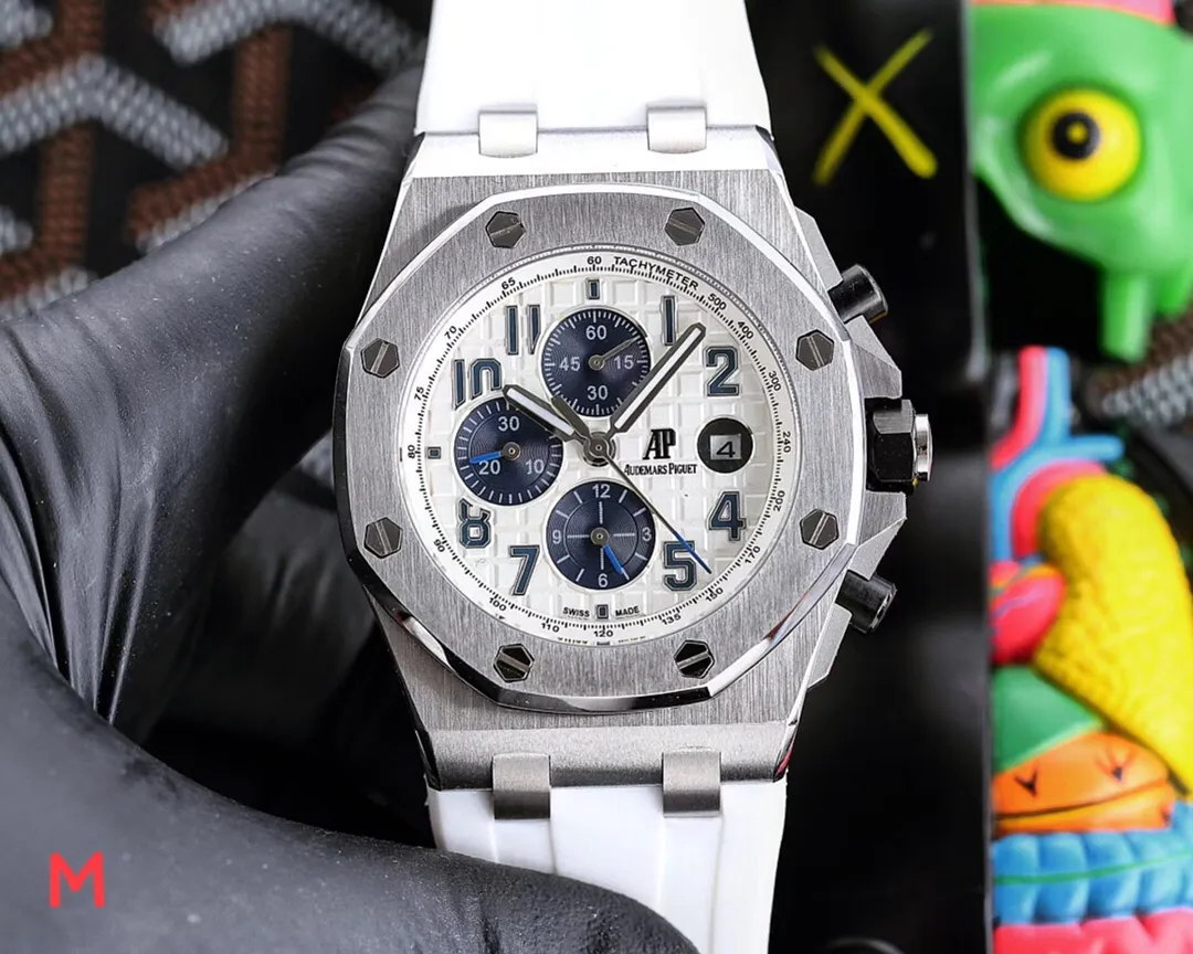 【High-end replica】💰1720! Audemars Piguet AP Royal Oak series coated glass, size 42mm*14mm, waterproof tape with AP original pin buckle, equipped with fully automatic mechanical movement, octagonal brushed steel case with mesh surface, cold, domineering, different tough guy