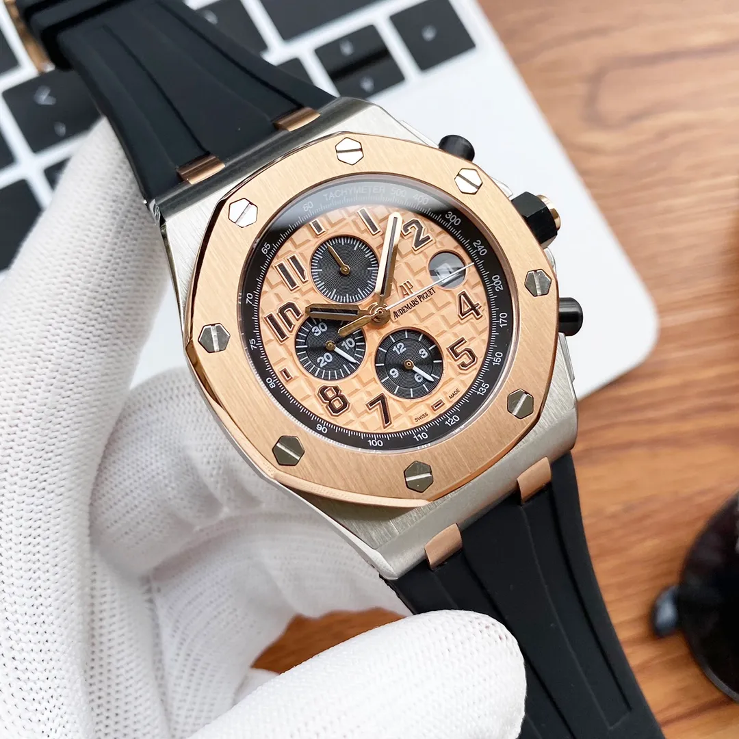 【High-end replica】💰1760! Audemars Piguet-AP Type: [Cool] Men's Watch Case: 316 stainless steel (high quality workmanship) Strap: Imported silicone strap/original buckle Movement: Advanced customized fully automatic mechanical movement (stable travel time) Material: Advanced reinforced coating mirror Size: Bezel diameter 43mm, thickness 14mm