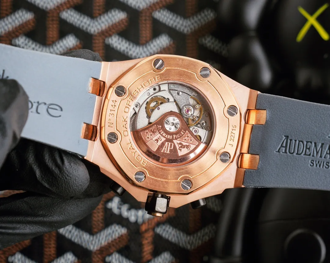 【Customized all-in-one machine】💰1720! Audemars Piguet AP Royal Oak Offshore Series Wear-resistant and scratch-resistant sapphire mirror Size 45mm*14mm Italian cowhide strap with AP original pin buckle Equipped with imported fully automatic Citizen 9015 all-in-one mechanical movement Octagonal brushed steel case with digital grid surface Cold, domineering, a different tough guy