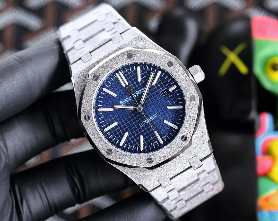【High-end replica】💰1300! 【Customized all-in-one machine】💰1720! 🎩Audemars Piguet frosted AP Royal Oak series sapphire mirror glass size 45mm*12mm stainless steel strap AP original buckle equipped with fully automatic imported Citizen 8215 mechanical movement super luminous octagonal brushed steel case with mesh surface cold domineering different tough guy