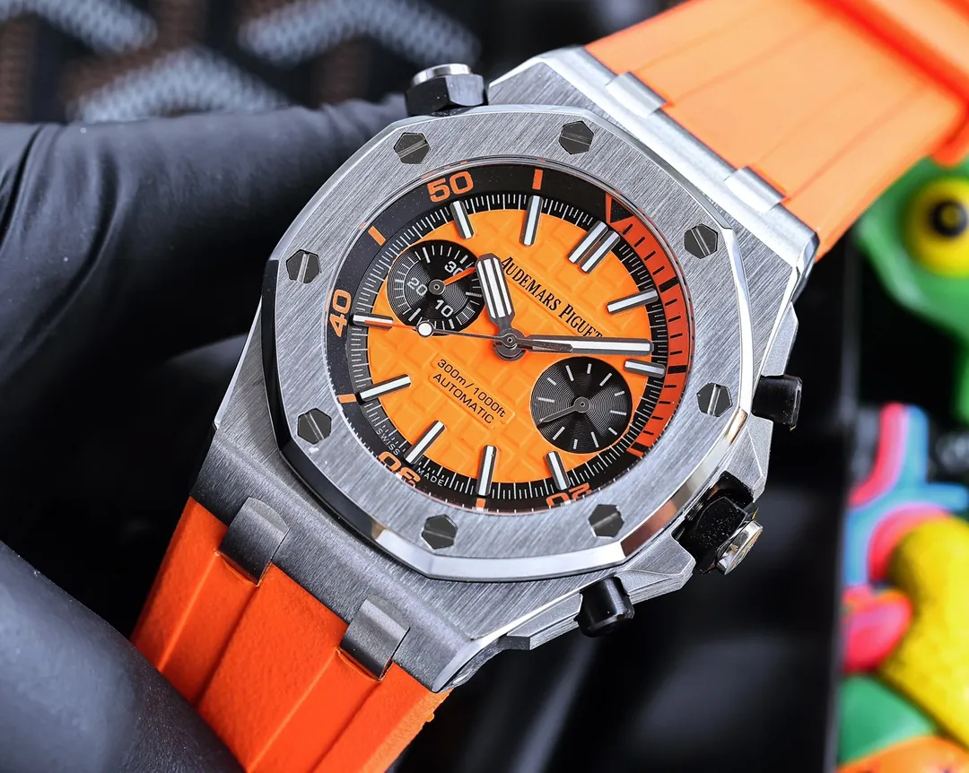 【High-end replica】💰1720! Audemars Piguet AP Royal Oak Offshore series Coated glass Size 45mm*14mm Waterproof tape with AP original pin buckle Equipped with fully automatic mechanical movement Octagonal brushed steel case with mesh surface Cold, domineering, a different tough guy