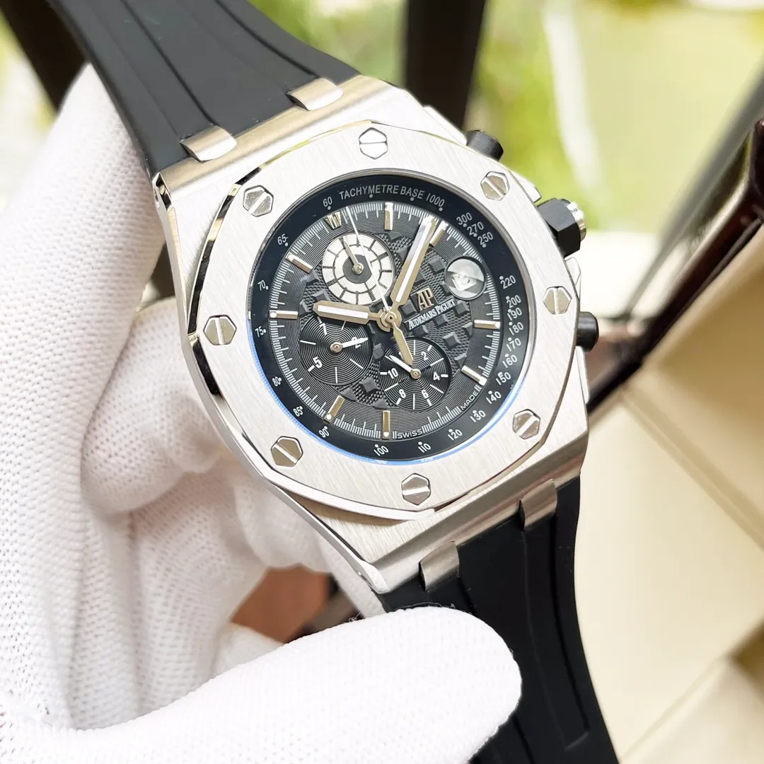 【Customized all-in-one machine】💰1720! Audemars Piguet-AP men's watch equipped with fully automatic imported 9015 all-in-one mechanical movement, wear-resistant and scratch-resistant sapphire mirror, 316L stainless steel case, genuine calfskin strap, fashionable and casual, noble and generous, size: diameter 44mm, thickness 15mm