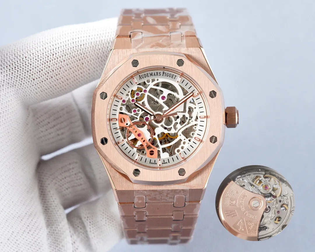 【High-end replica】💰1520! Audemars Piguet-AP‼ ️Exquisite men's watch, with exciting hollow design, noble atmosphere, gentlemanly style, excellent quality, hot selling all over the city. Adopting fully automatic mechanical movement, top-grade 316 stainless steel case, and super mineral mirror🔥The top products are constantly produced🔥